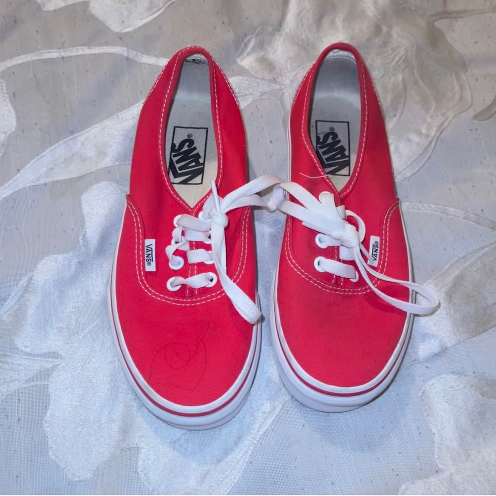 Vans authentic red shoes